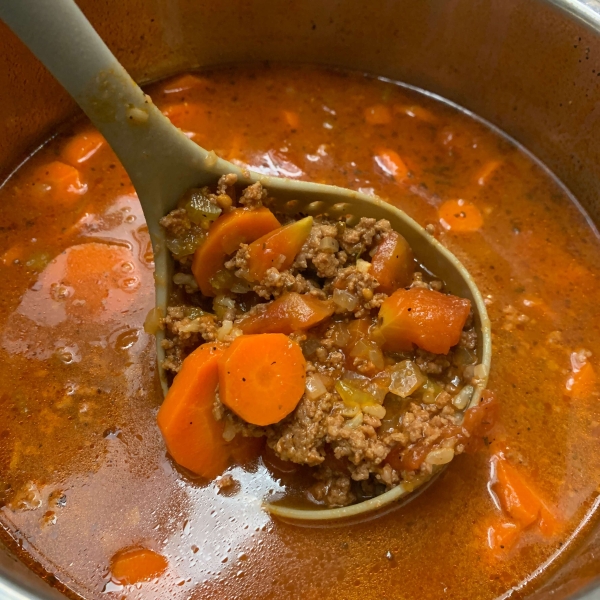 Instant Pot Hamburger Soup