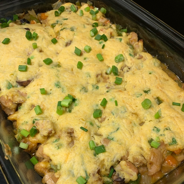 Cornbread and Chicken Thigh Casserole