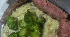Rib-Eye Steak and Mushroom Risotto