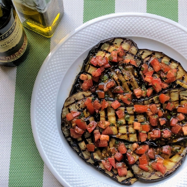 Grilled Eggplant with Balsamic Vinegar Relish