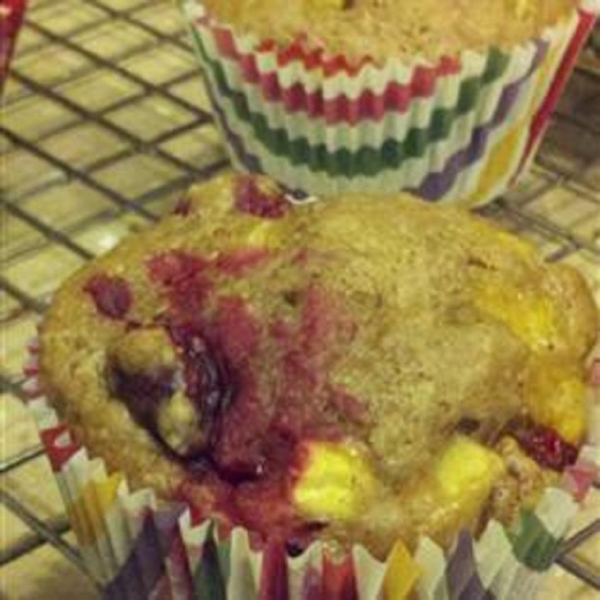 Peach and Cranberry Muffins