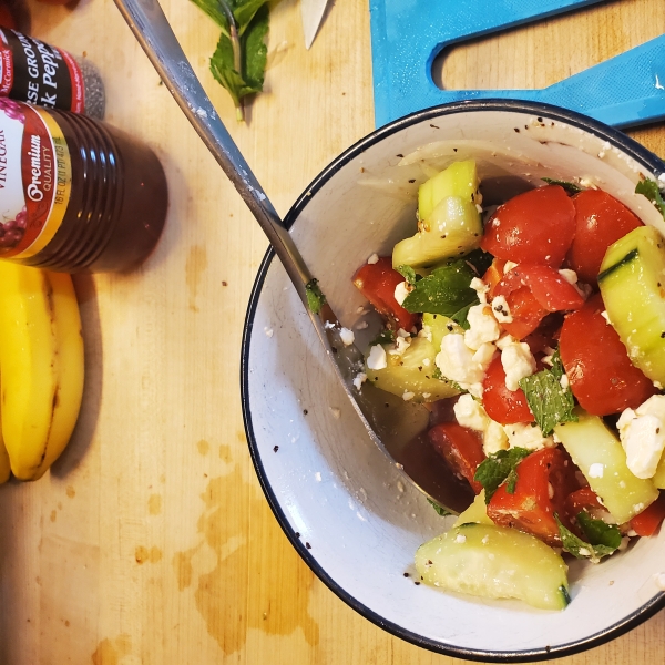 Tomato Cucumber Salad with Mint