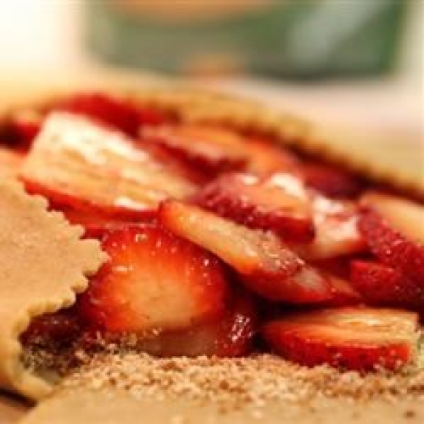 Vegan Rustic Strawberry Tart (French Galette)