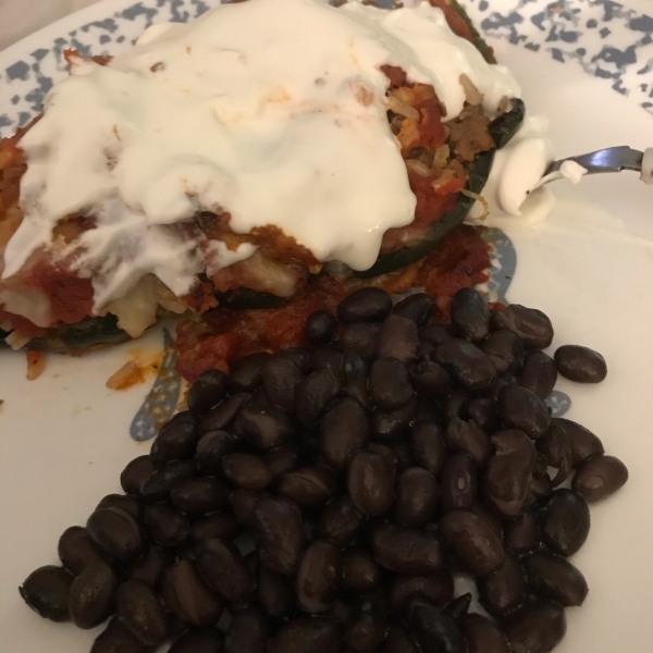 Taco Stuffed Poblano Peppers