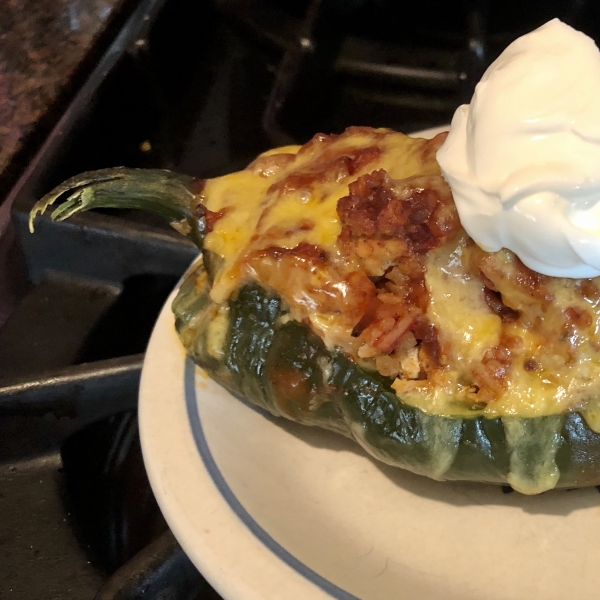 Taco Stuffed Poblano Peppers