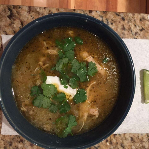 Rotisserie Chicken Chili With Hominy and Chiles