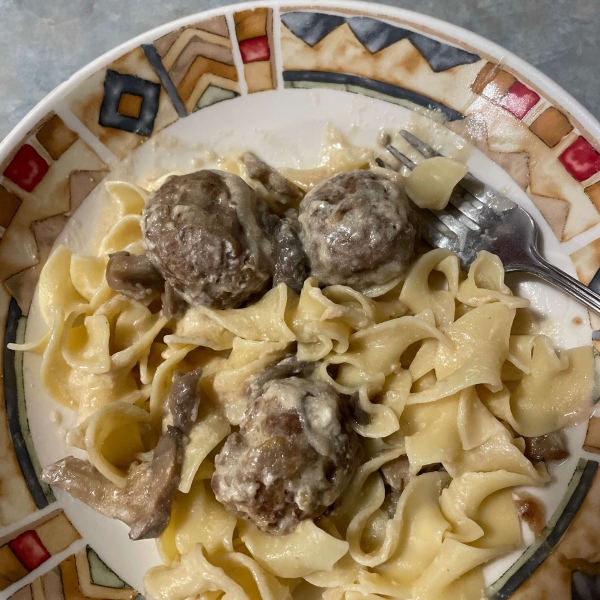 Beef Stroganoff Sauce with Meatballs