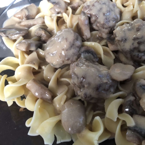 Beef Stroganoff Sauce with Meatballs