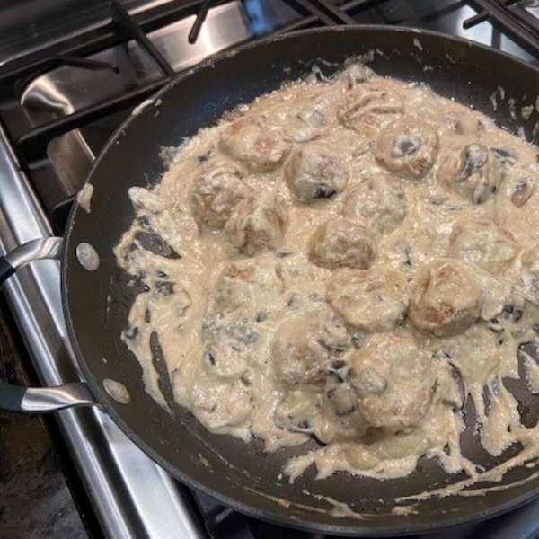 Beef Stroganoff Sauce with Meatballs