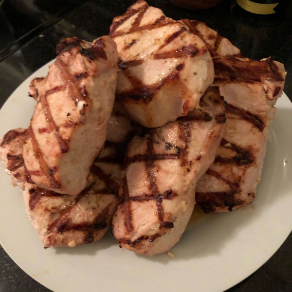 Grilled Lemon Herb Pork Chops