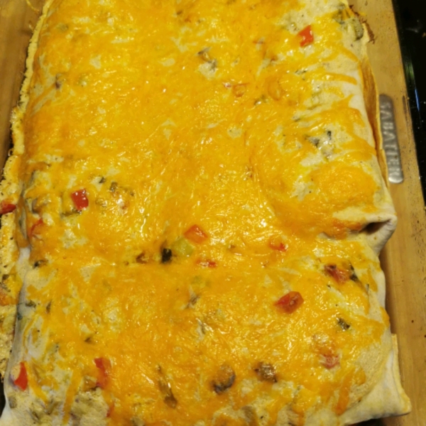 Chicken Enchiladas with Flour Tortillas