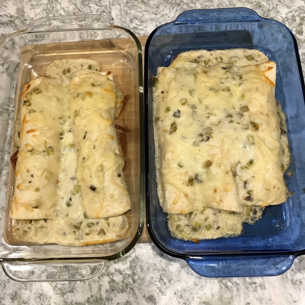 Chicken Enchiladas with Flour Tortillas