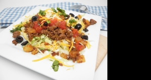 Ground Beef and Potato Tostadas