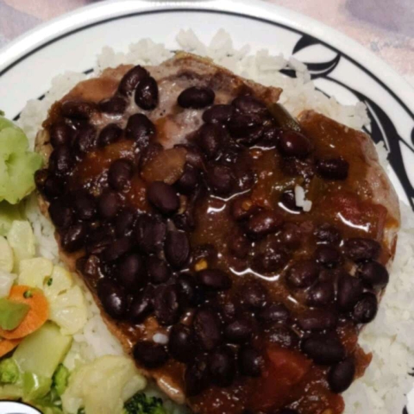 Black Beans and Pork Chops