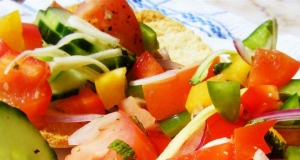 Colorful Tomato Salad with Rose Water Dressing