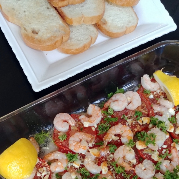 Mediterranean Shrimp with Tomatoes and Feta