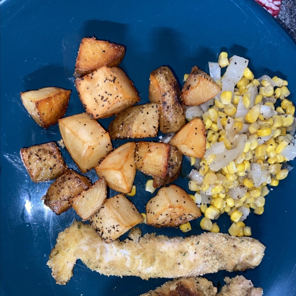 Honey Mustard Chicken Sheet Pan Dinner with Potatoes and Corn