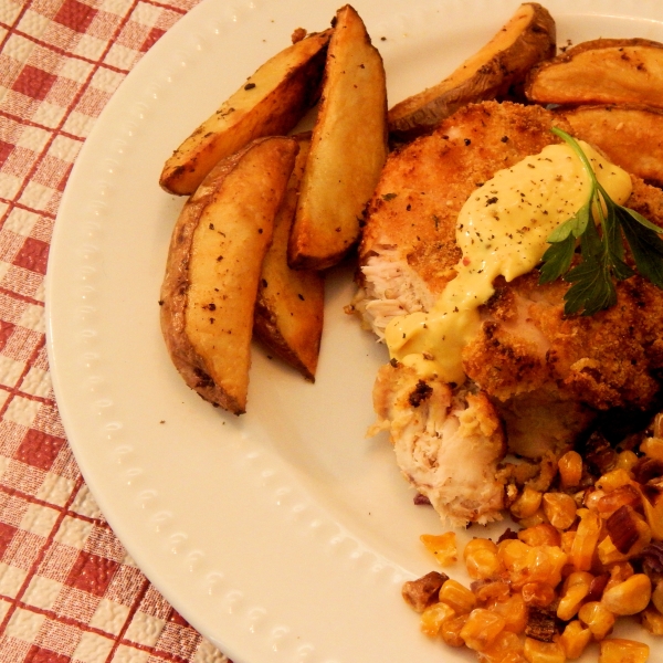 Honey Mustard Chicken Sheet Pan Dinner with Potatoes and Corn