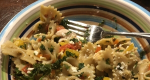 Sweet Pepper Pasta Toss with Kale