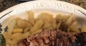 Grilled Pork Tenderloin with Fried Apples