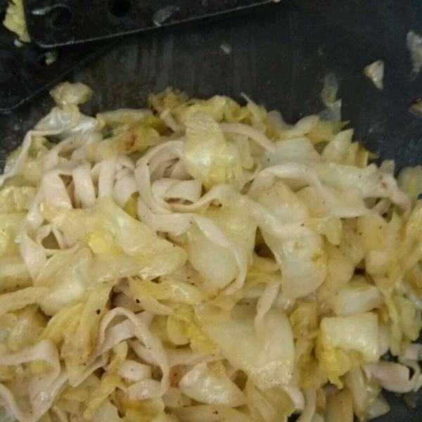 Fried Cabbage and Egg Noodles