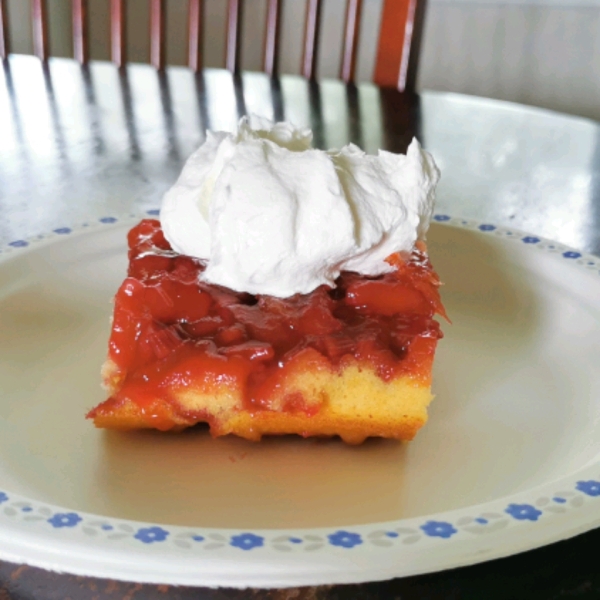 Upside Down Rhubarb Cake