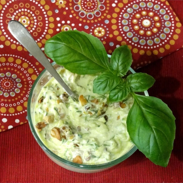 Zucchini Salad with Yogurt and Walnuts