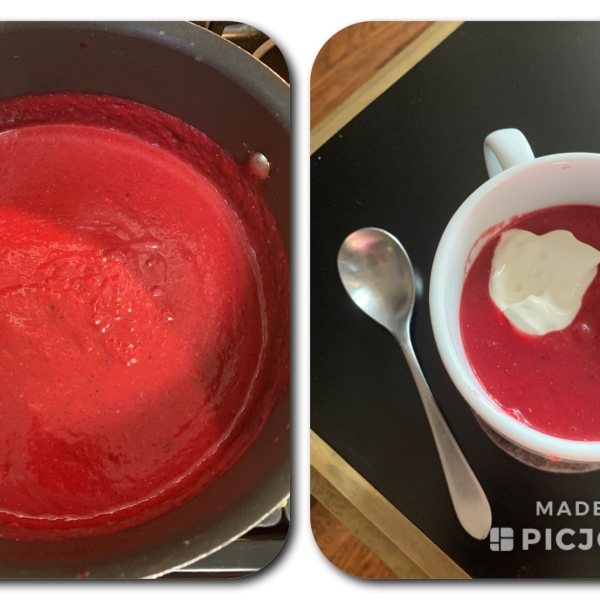 Roasted Beet and Potato Soup