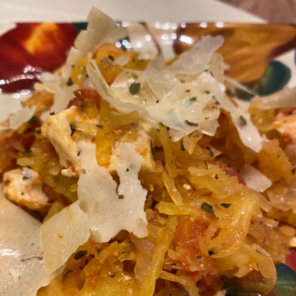 Chicken with Spaghetti Squash and Fire-Roasted Tomatoes