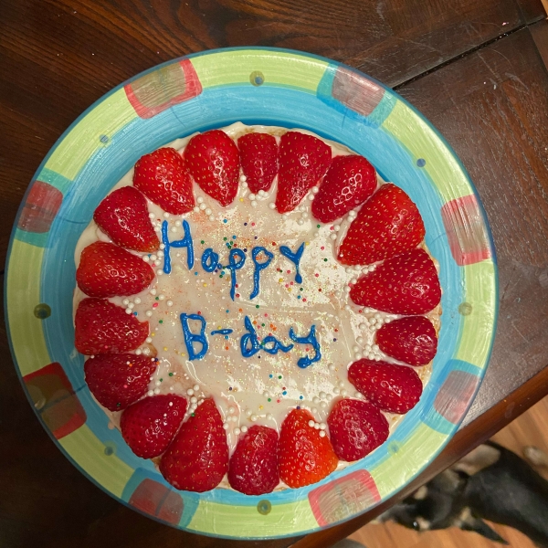 Vanilla Layer Cake with Strawberries
