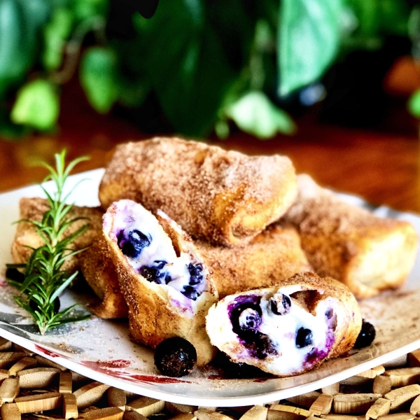 Air Fryer Blueberry Chimichangas