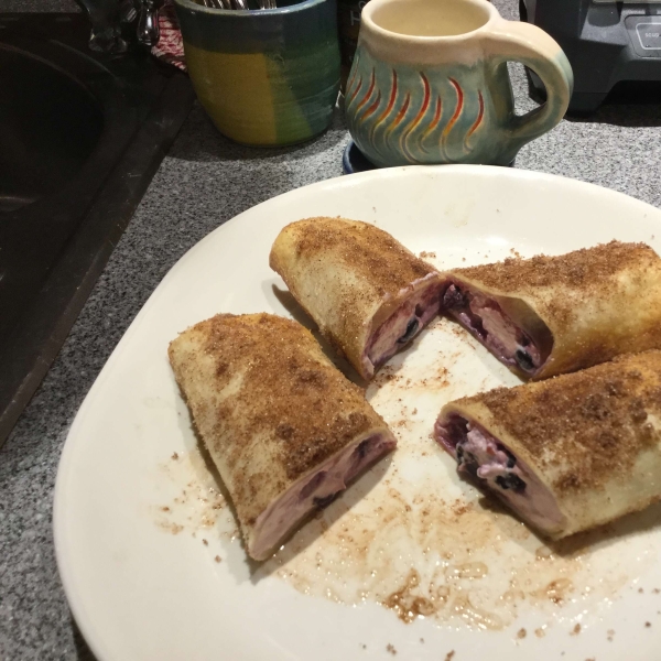 Air Fryer Blueberry Chimichangas