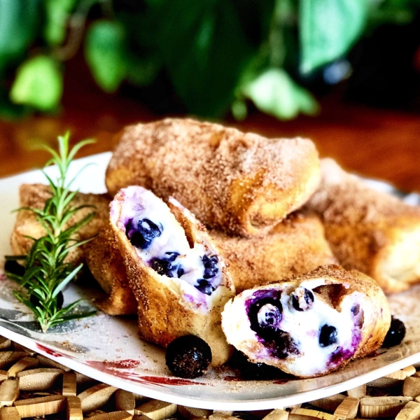 Air Fryer Blueberry Chimichangas