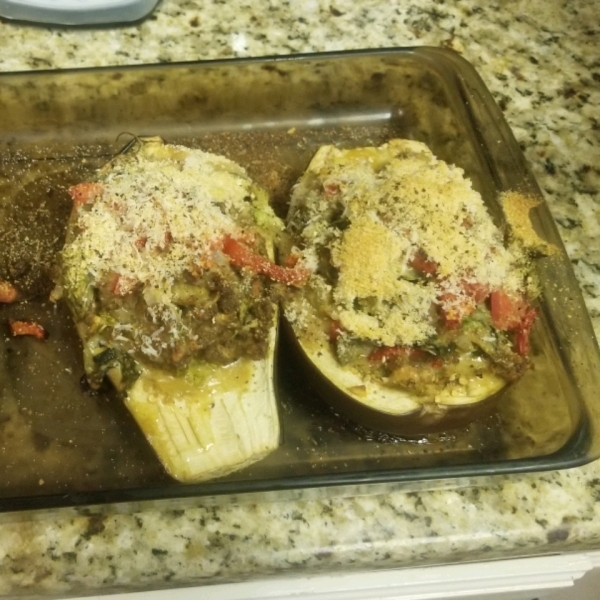 Mama Chiarello's Stuffed Eggplant