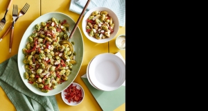 Cauliflower Gnocchi with Pesto and Sun Dried Tomatoes