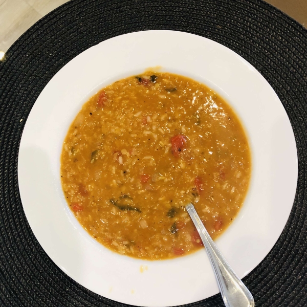 Turkish Red Lentil Soup with Mint