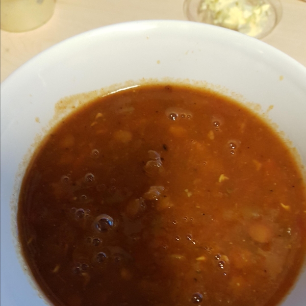 Spicy Tomato and Lentil Soup