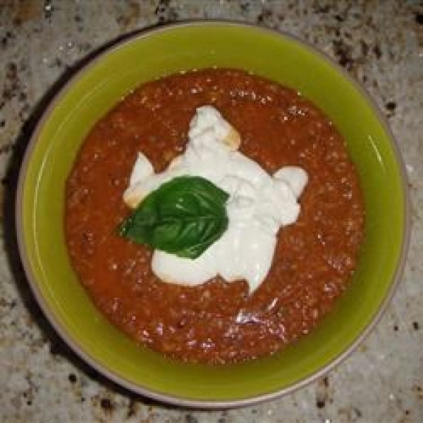 Spicy Tomato and Lentil Soup