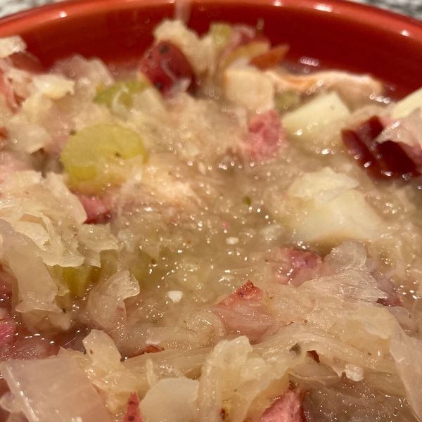 Instant Pot Sauerkraut Soup with Sausage