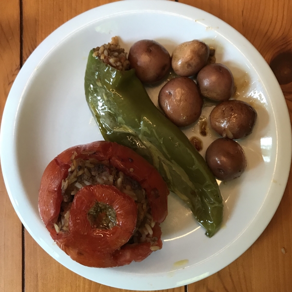 Greek Stuffed Tomatoes and Peppers (Yemista)