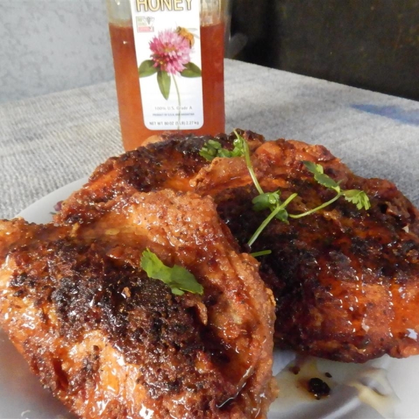 Pecan Honey Glazed Fried Chicken