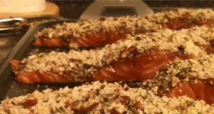 Glazed Pecan-Crusted Baked Salmon