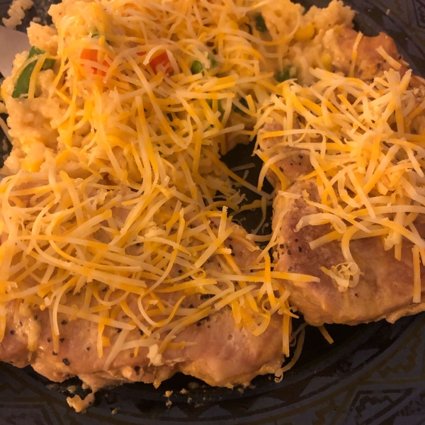 Pork Chop and Cheesy Rice Casserole