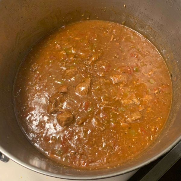 Beef, Green Chili and Tomato Stew