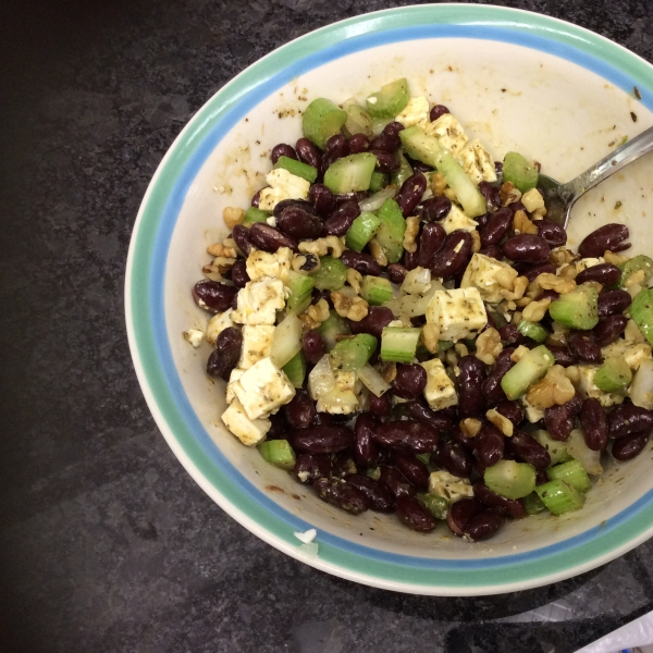 Three Bean Salad with Feta Cheese