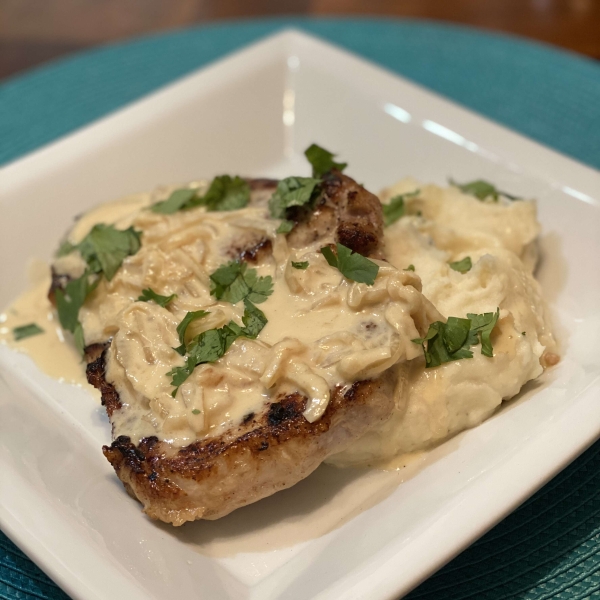 Cast Iron Skillet Pork Chops with Dijon Sauce