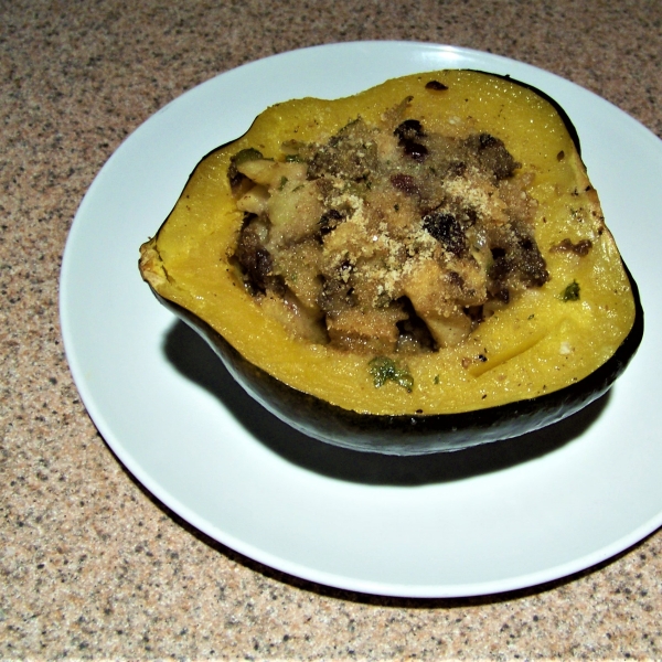 Baked Acorn Squash with Apple Stuffing