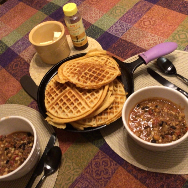 Waffle Iron Cornbread