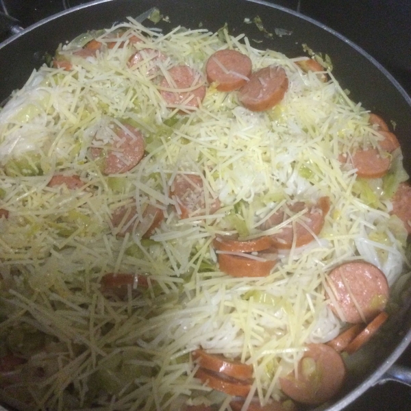 Cabbage and Smoked Sausage Pasta