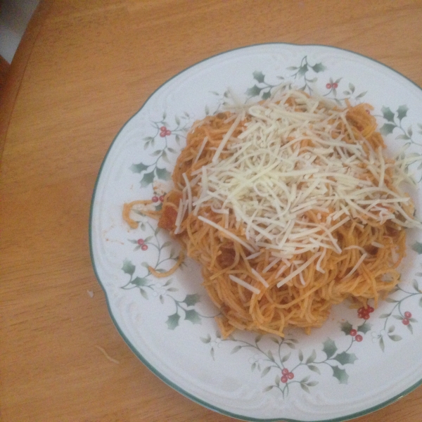 Mariu's Spaghetti with Meat Sauce